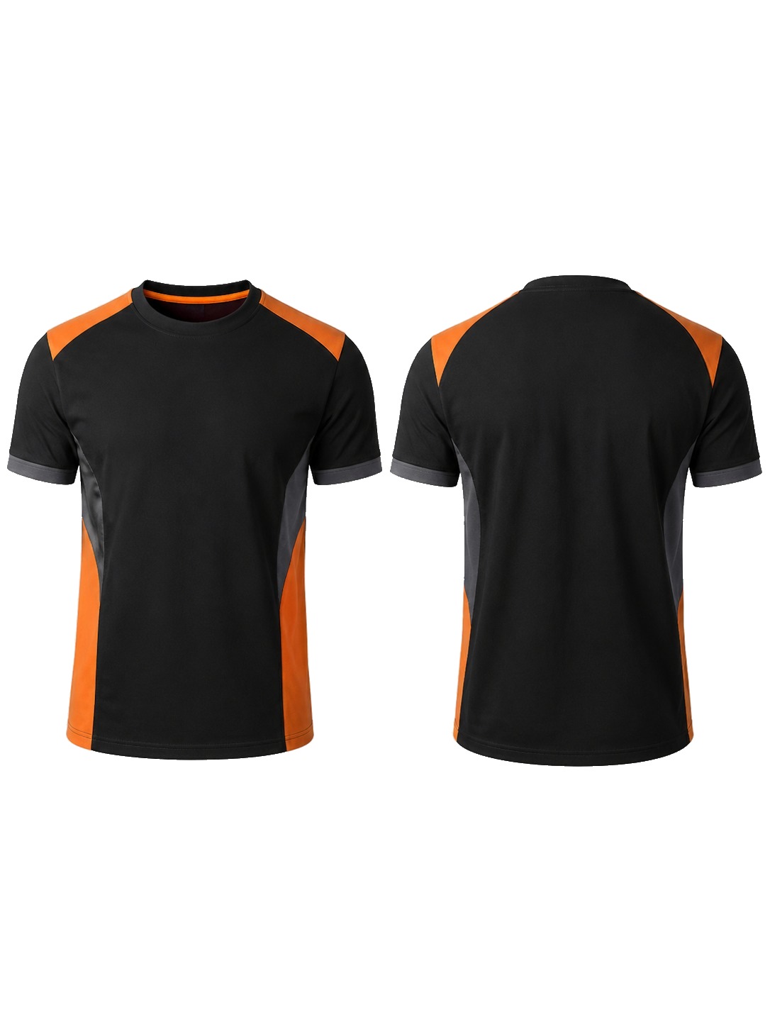 Custom T-Shirts Black Orange Gray T-Shirt manufactured by Velnox Wear
