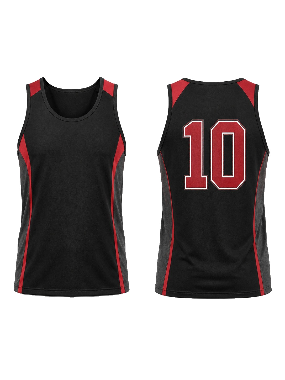 Custom Tank Tops Black Red Tank Top manufactured by Velnox Wear