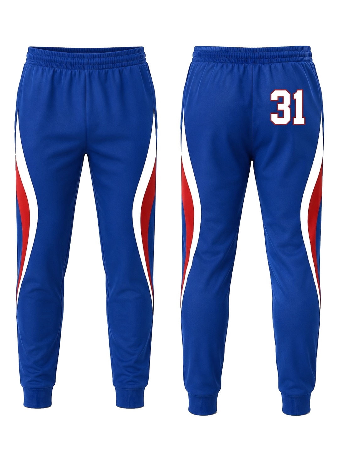 Custom Trousers Royal Blue Red manufactured by Velnox Wear