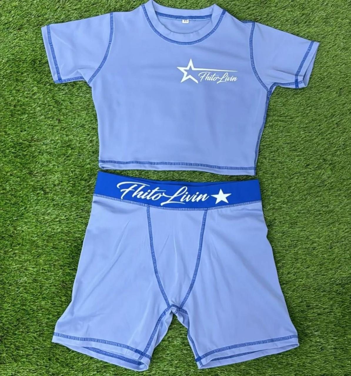 Custom sleeveless hooded jersey and gold shorts football training set detail 1