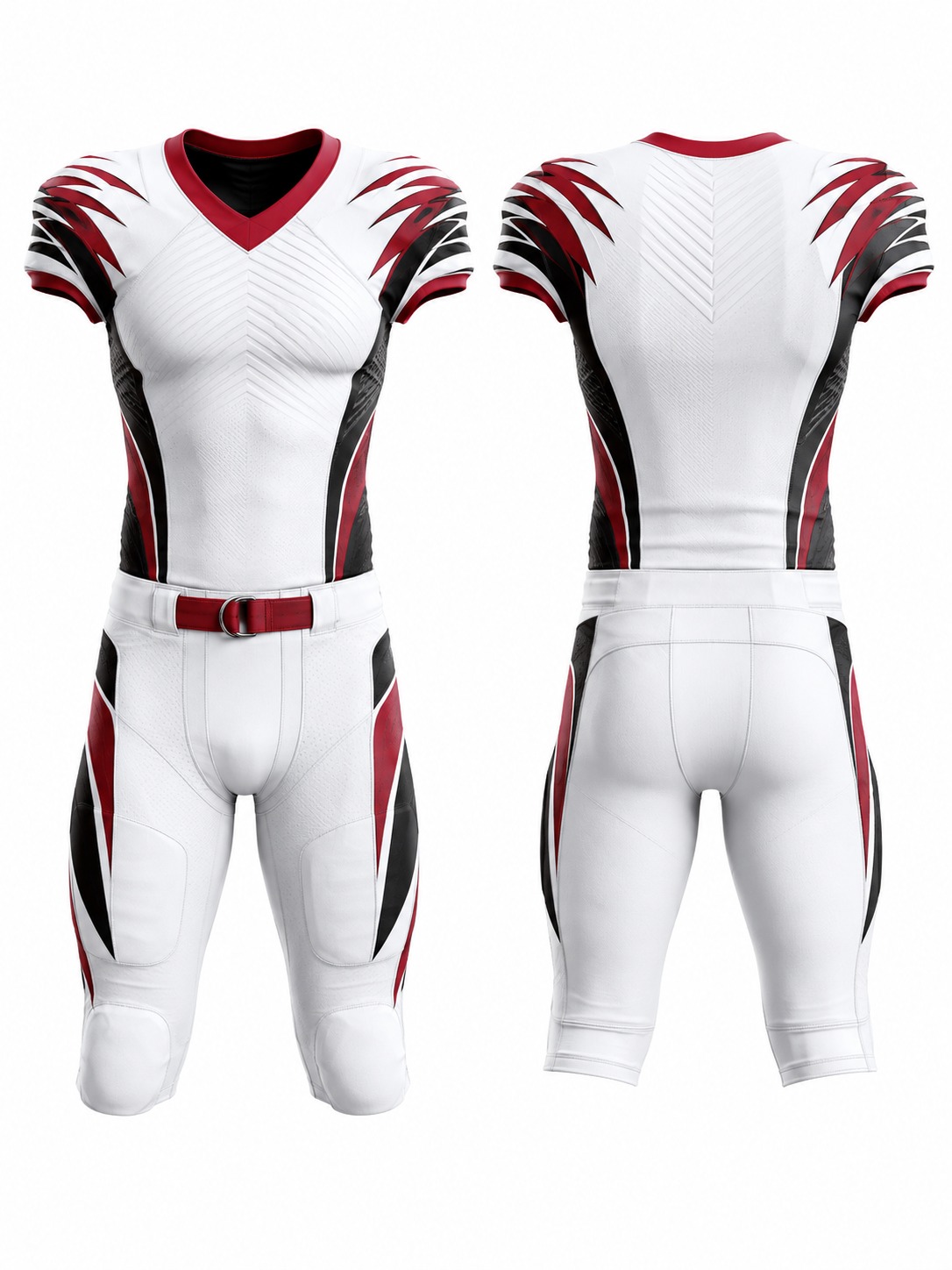 Custom American Football Crimson Wing Football Uniform manufactured by Velnox Wear