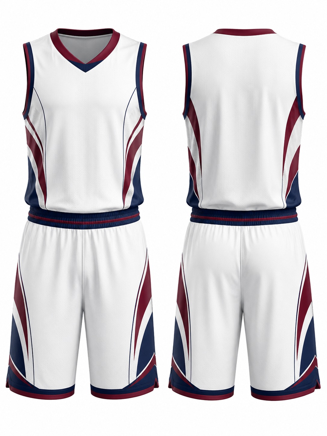 Custom Basketball Maroon And Navy Basketball Uniform manufactured by Velnox Wear